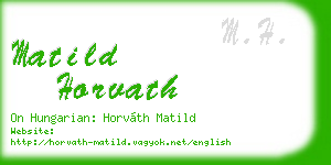 matild horvath business card