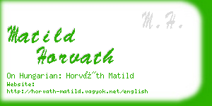 matild horvath business card